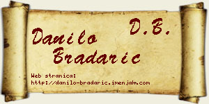 Danilo Bradarić vizit kartica